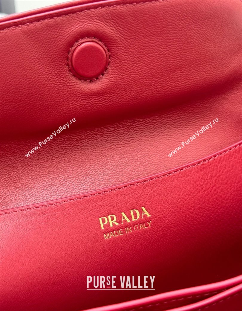 Prada Tumulte small nappa leather bag Red 2025 1BD395 (YZ-250927065)