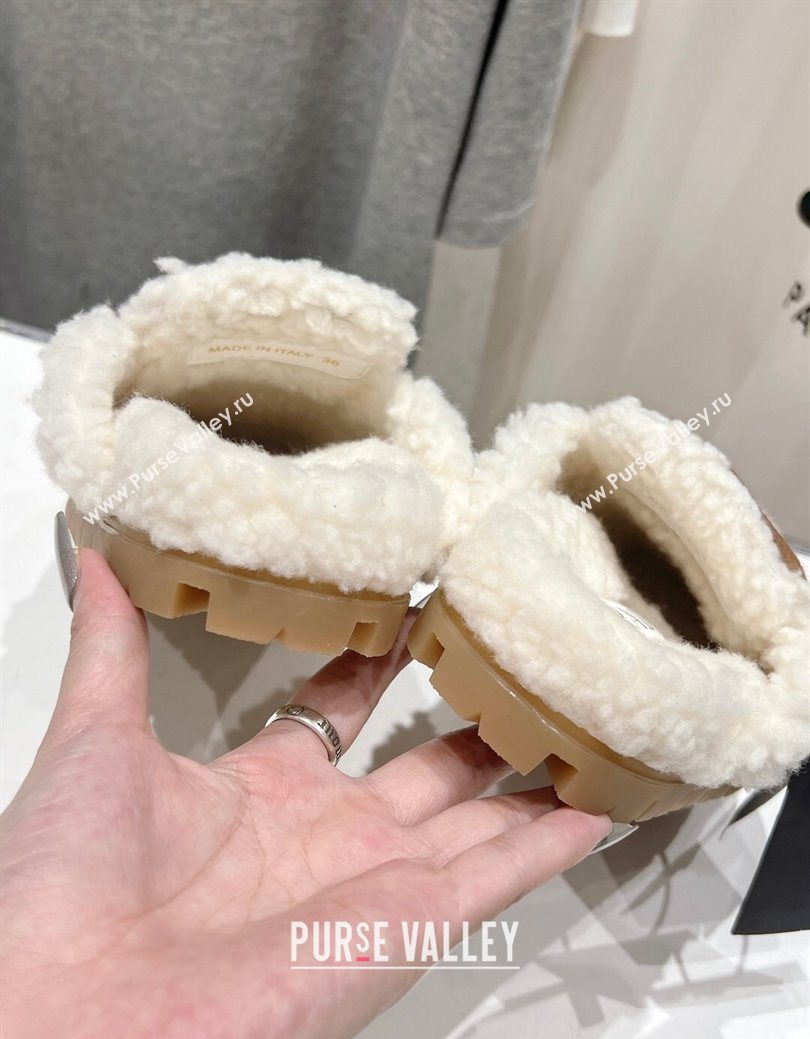 Prada Suede and Shearling Slippers Brown2 2025 PR101107 (MD-251027005)