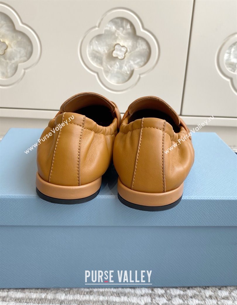 Prada Shuffle Antiqued Leather Loafers Yellow 2025 1D051O (MD-251027054)