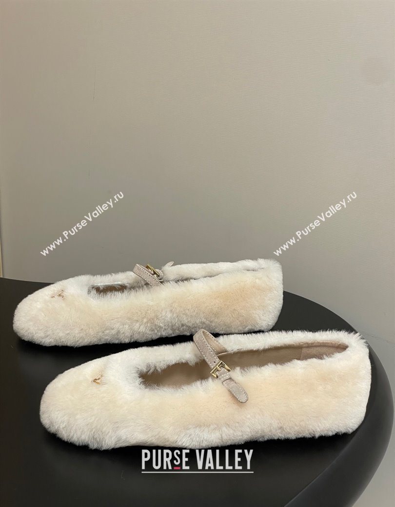 Prada Shearling ballerinas flat White 2025 1F159O (MD-251027099)