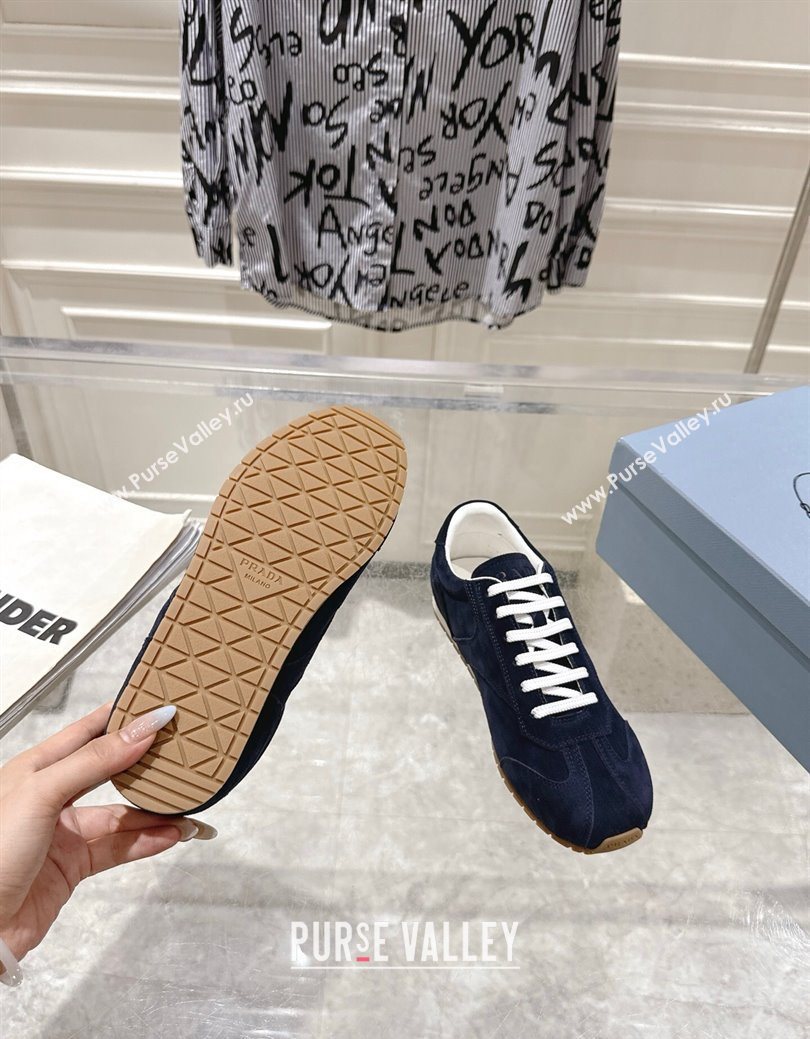 Prada Suede Sneakers Blue 2025 1E152O (MD-251027109)