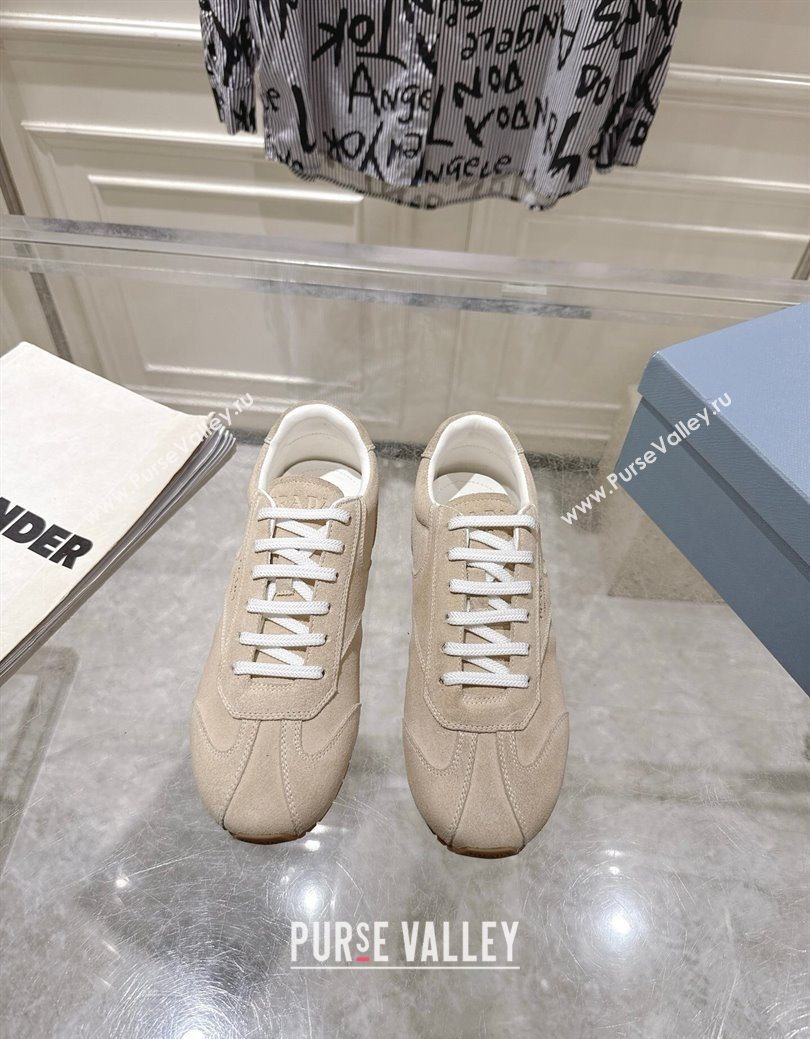 Prada Suede Sneakers Pumice Stone Beige 2025 1E152O (MD-251027110)