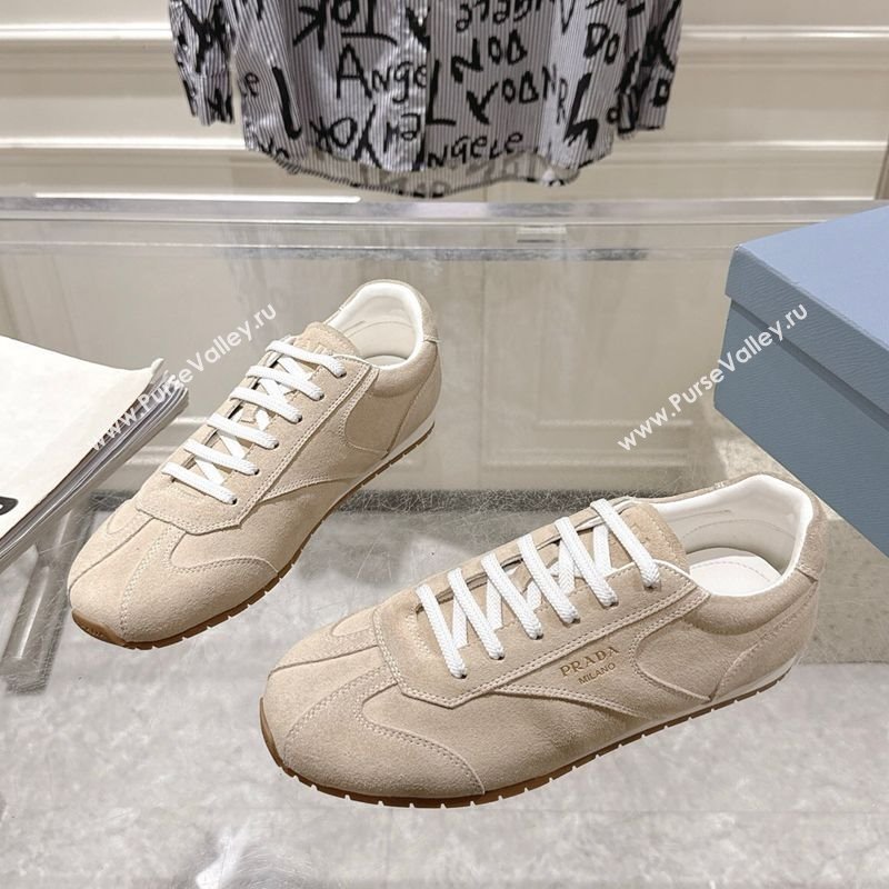 Prada Suede Sneakers Pumice Stone Beige 2025 1E152O (MD-251027110)