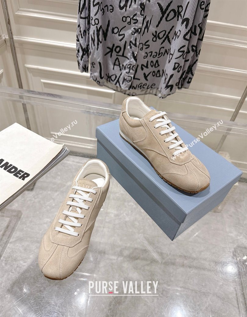 Prada Suede Sneakers Pumice Stone Beige 2025 1E152O (MD-251027110)