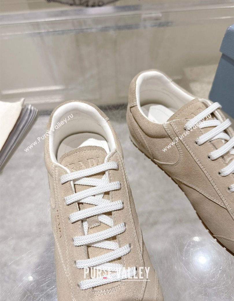 Prada Suede Sneakers Pumice Stone Beige 2025 1E152O (MD-251027110)
