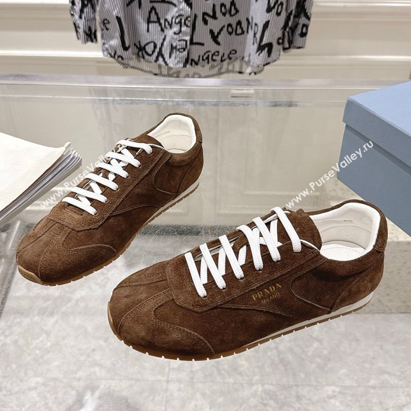 Prada Suede Sneakers Brown 2025 1E152O (MD-251027112)