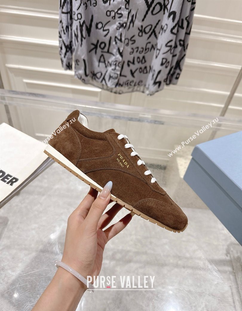 Prada Suede Sneakers Brown 2025 1E152O (MD-251027112)
