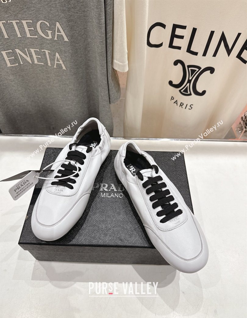 Prada Collapse Nappa Leather Sneakers White 2025 1E989N (MD-251027106)