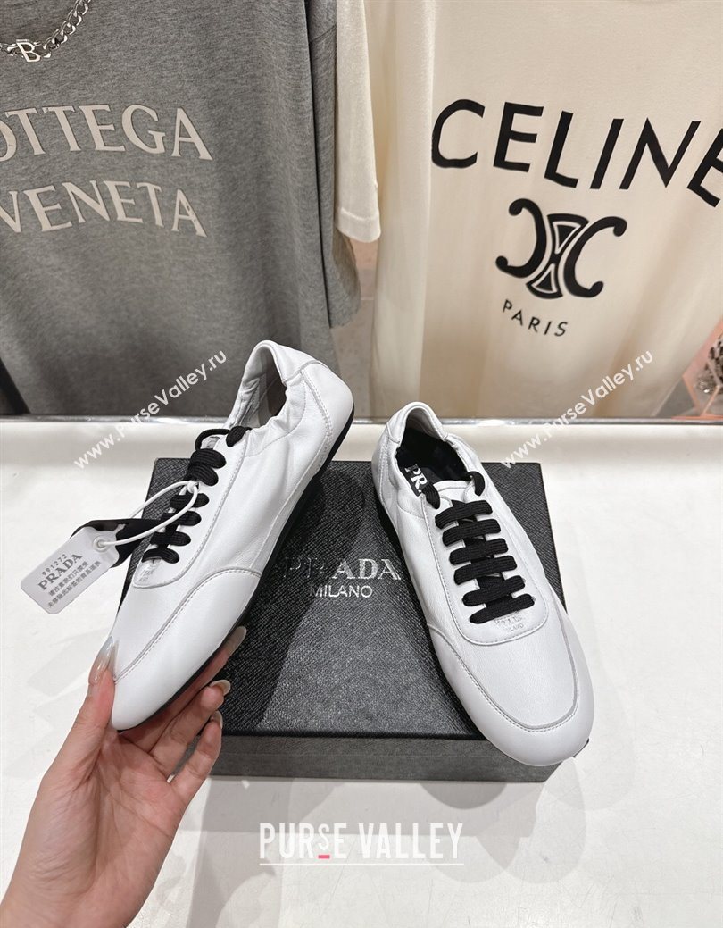 Prada Collapse Nappa Leather Sneakers White 2025 1E989N (MD-251027106)
