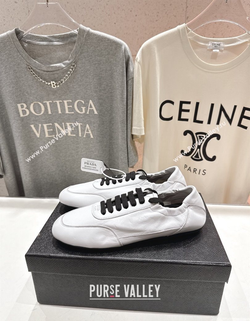 Prada Collapse Nappa Leather Sneakers White 2025 1E989N (MD-251027106)