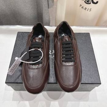 Prada Collapse Nappa Leather Sneakers Brown 2025 1E989N (MD-251027105)