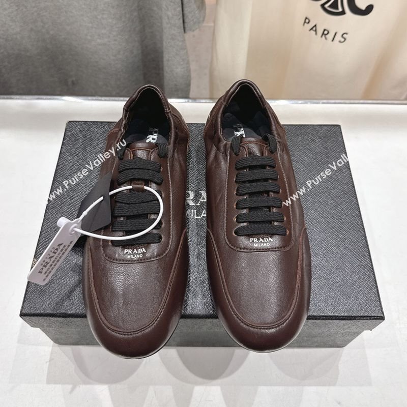 Prada Collapse Nappa Leather Sneakers Brown 2025 1E989N (MD-251027105)