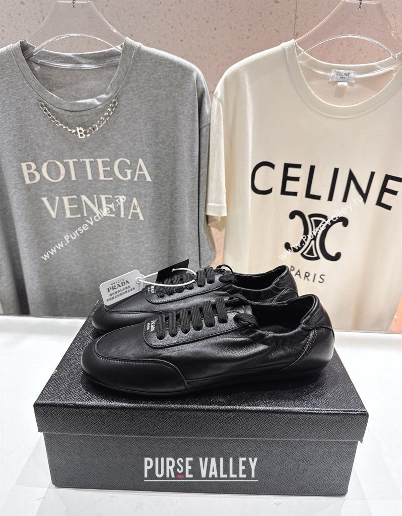 Prada Collapse Nappa Leather Sneakers Black 2025 1E989N (MD-251027107)