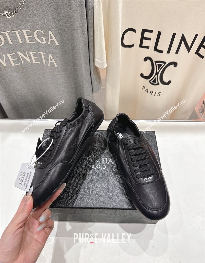 Prada Collapse Nappa Leather Sneakers Black 2025 1E989N (MD-251027107)