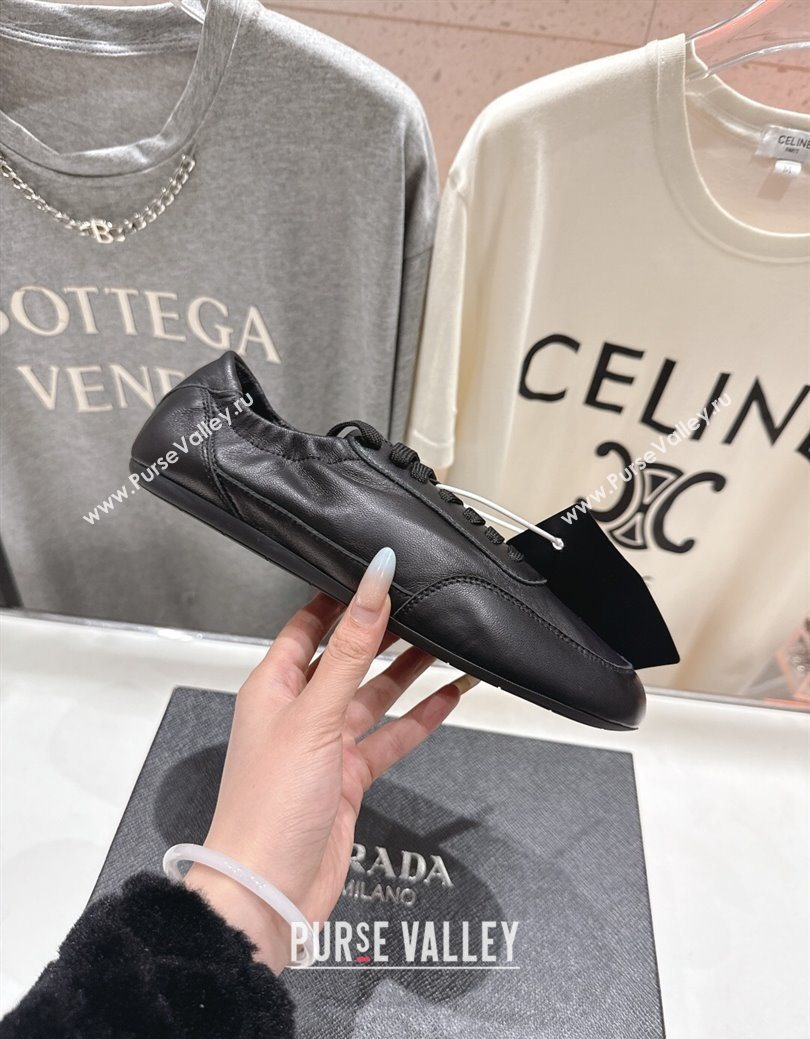 Prada Collapse Nappa Leather Sneakers Black 2025 1E989N (MD-251027107)