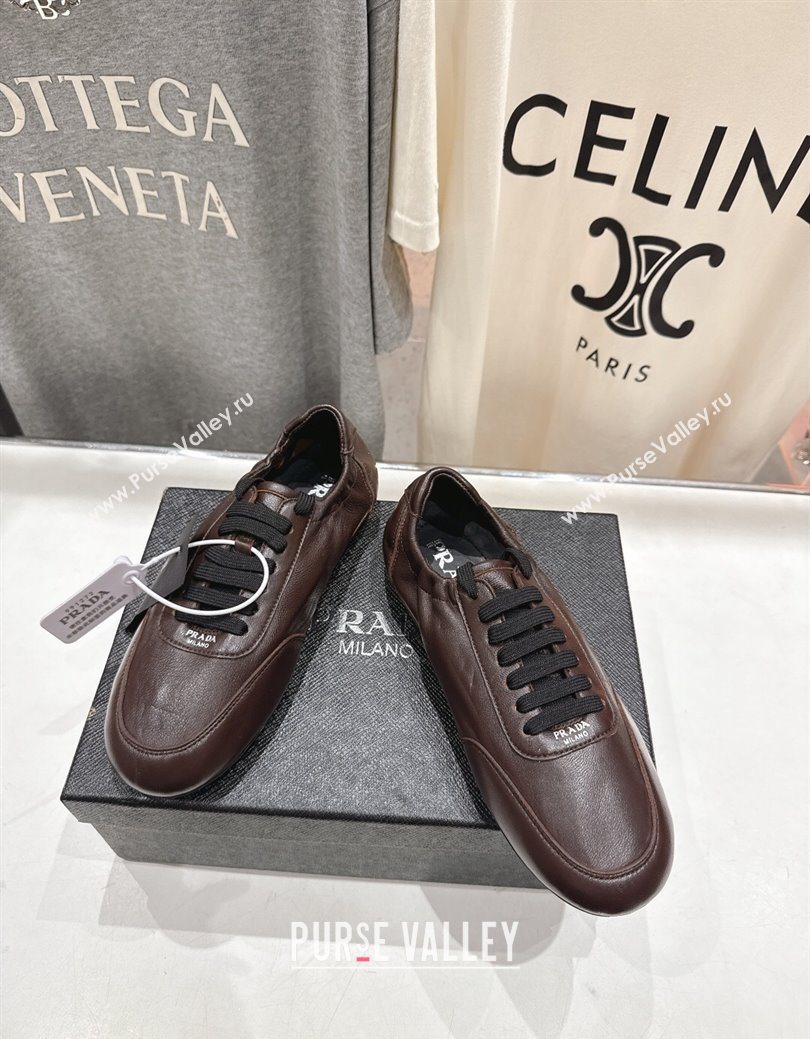 Prada Collapse Nappa Leather Sneakers Brown 2025 1E989N (MD-251027105)