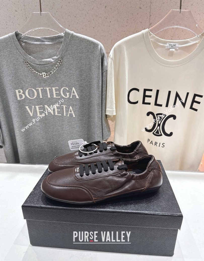 Prada Collapse Nappa Leather Sneakers Brown 2025 1E989N (MD-251027105)