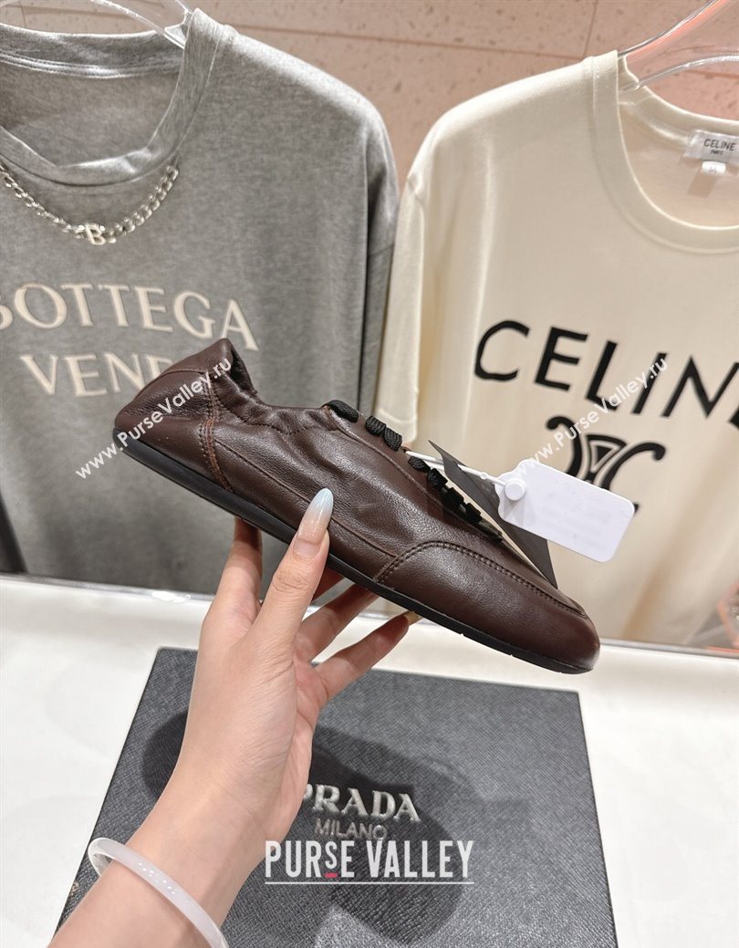 Prada Collapse Nappa Leather Sneakers Brown 2025 1E989N (MD-251027105)