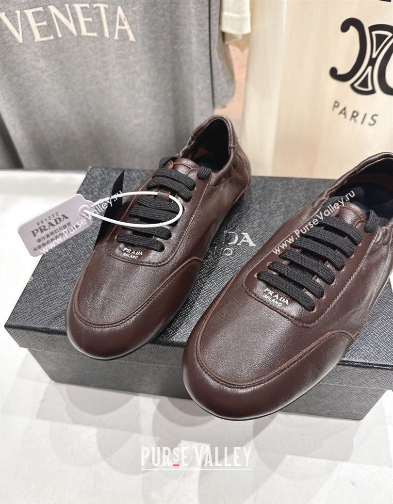 Prada Collapse Nappa Leather Sneakers Brown 2025 1E989N (MD-251027105)