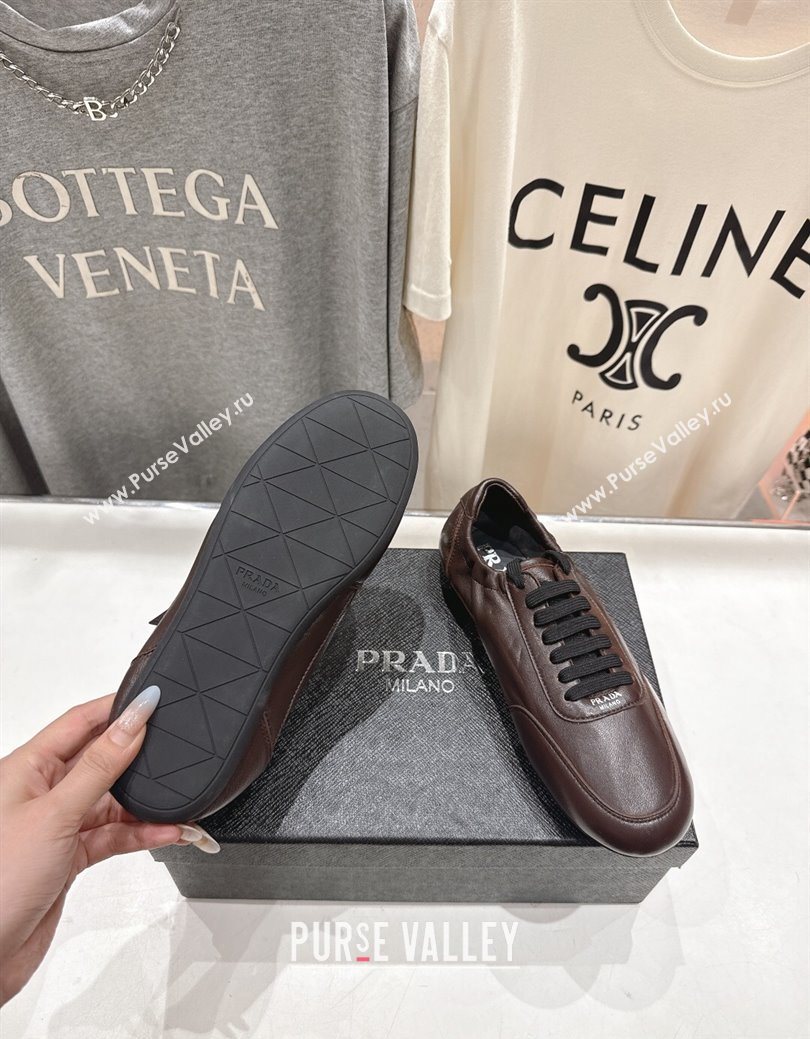 Prada Collapse Nappa Leather Sneakers Brown 2025 1E989N (MD-251027105)