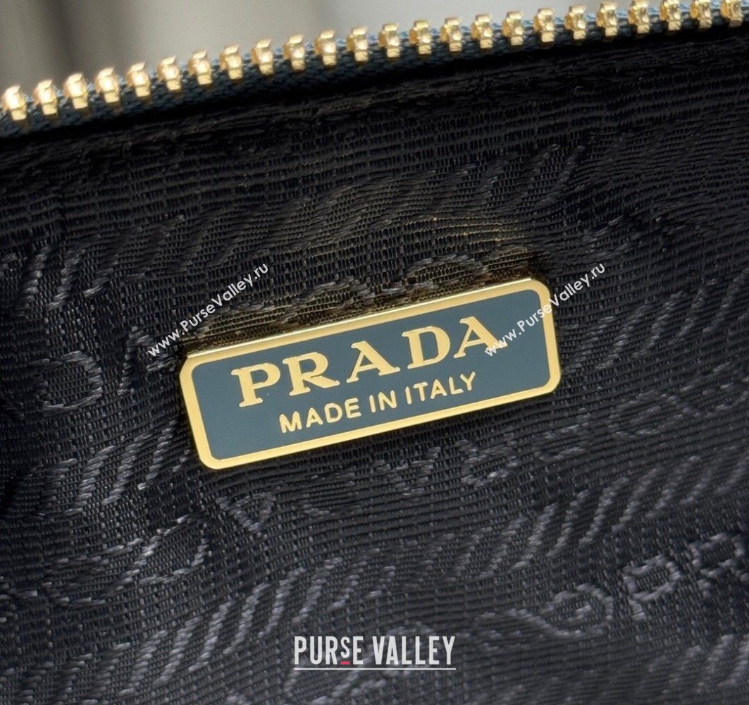 Prada Re-Edition 2002 medium leather shoulder bag 1BC221 Green 2025 (YZ-251121088)