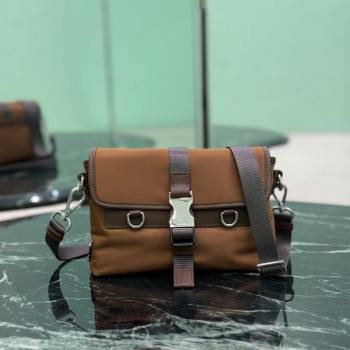 Prada Mens Re-Nylon and leather smartphone case Brandy Brown 2025 2ZT071 (YZ-251121114)