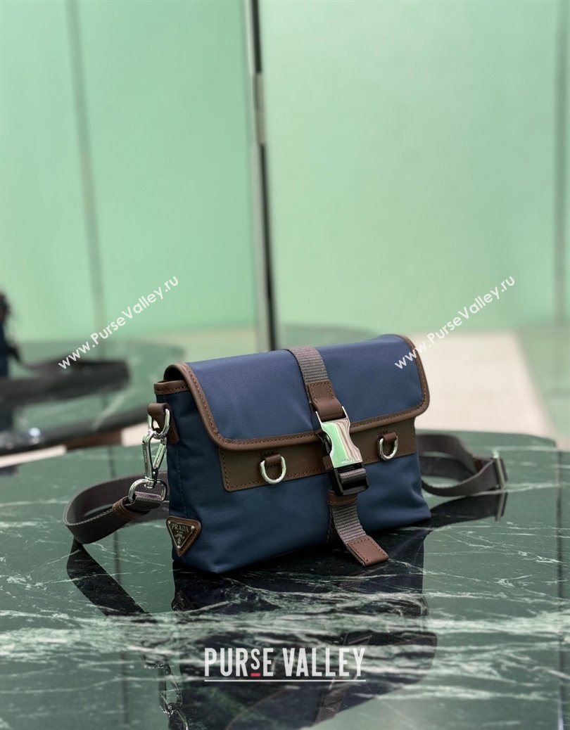 Prada Mens Re-Nylon and leather smartphone case Blue 2025 2ZT071 (YZ-251121115)