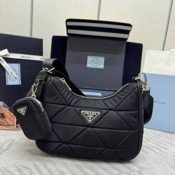 Prada Padded Re-Nylon shoulder bag Black 2025 1BC151 (YZ-251121118)