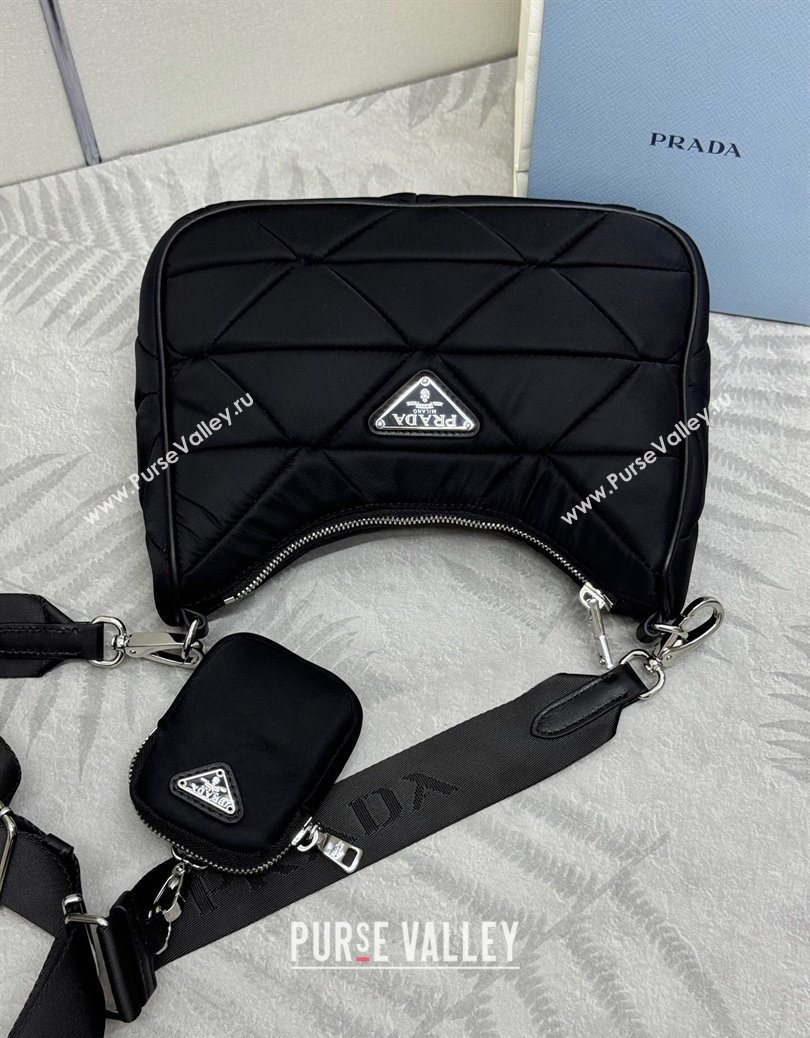 Prada Padded Re-Nylon shoulder bag Black 2025 1BC151 (YZ-251121118)
