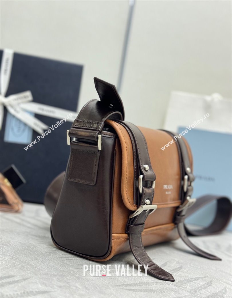 Prada Mens Leather shoulder bag Caramel Brown 2025 2VD078 (YZ-251121121)