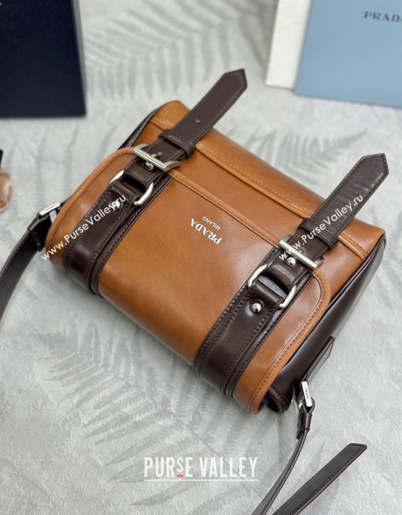 Prada Mens Leather shoulder bag Caramel Brown 2025 2VD078 (YZ-251121121)