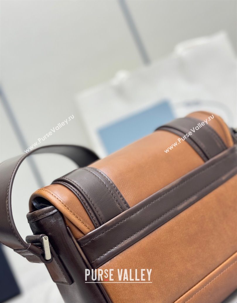 Prada Mens Leather shoulder bag Caramel Brown 2025 2VD078 (YZ-251121121)