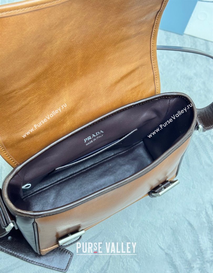 Prada Mens Leather shoulder bag Caramel Brown 2025 2VD078 (YZ-251121121)