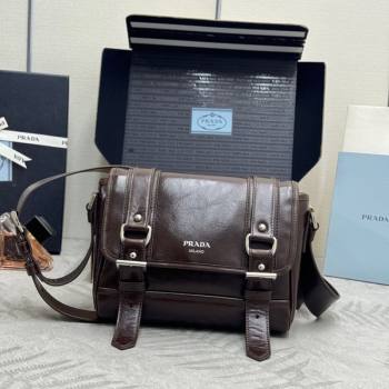 Prada Mens Leather shoulder bag Coffee Brown 2025 2VD078 (YZ-251121122)