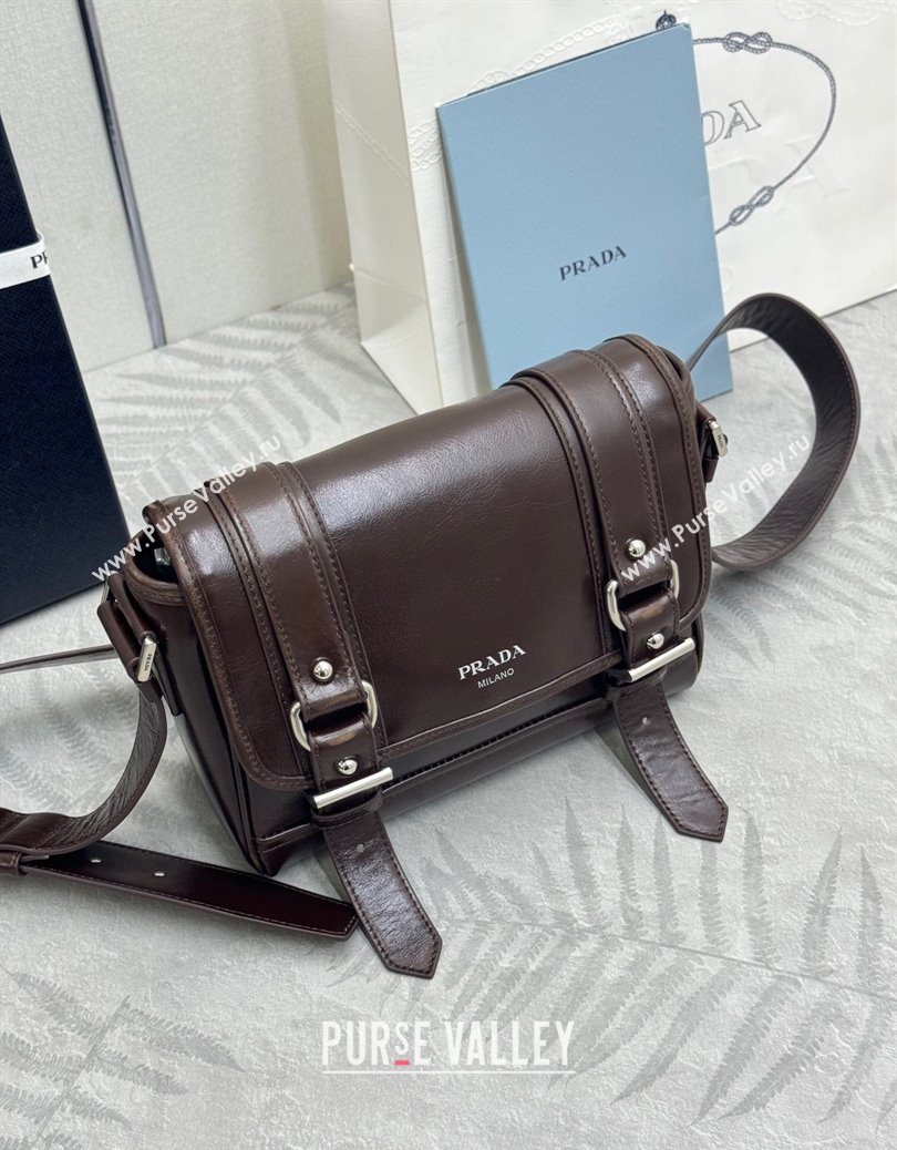 Prada Mens Leather shoulder bag Coffee Brown 2025 2VD078 (YZ-251121122)