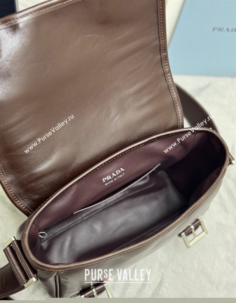 Prada Mens Leather shoulder bag Coffee Brown 2025 2VD078 (YZ-251121122)