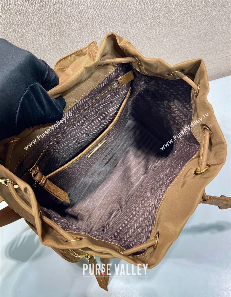 Prada Small Re-Nylon backpack bag Brandy Brown 2025 1BZ081 (YZ-251121123)