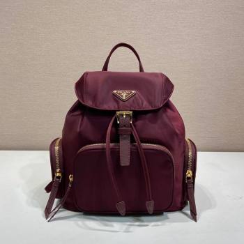 Prada Small Re-Nylon backpack bag Burgundy 2025 1BZ081 (YZ-251121124)