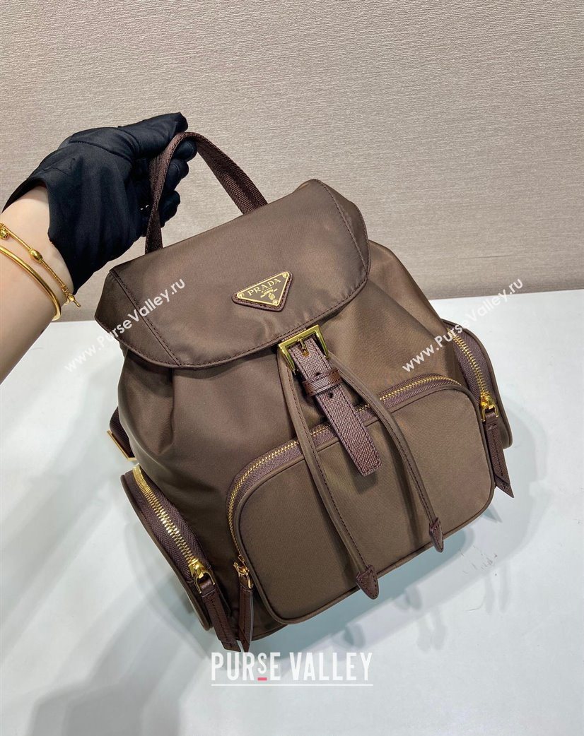 Prada Small Re-Nylon backpack bag Burnt Brown 2025 1BZ081 (YZ-251121125)