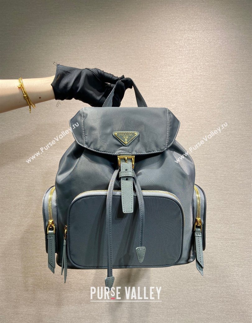 Prada Small Re-Nylon backpack bag Grey 2025 1BZ081 (YZ-251121126)