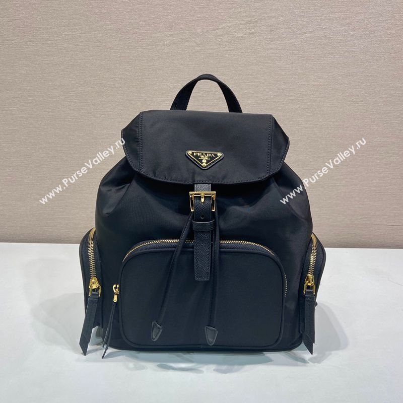 Prada Small Re-Nylon backpack bag Black/Gold 2025 1BZ081 (YZ-251121127)