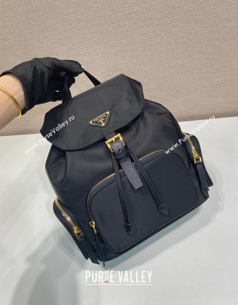 Prada Small Re-Nylon backpack bag Black/Gold 2025 1BZ081 (YZ-251121127)