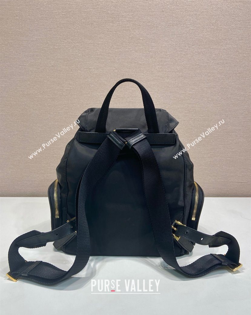 Prada Small Re-Nylon backpack bag Black/Gold 2025 1BZ081 (YZ-251121127)