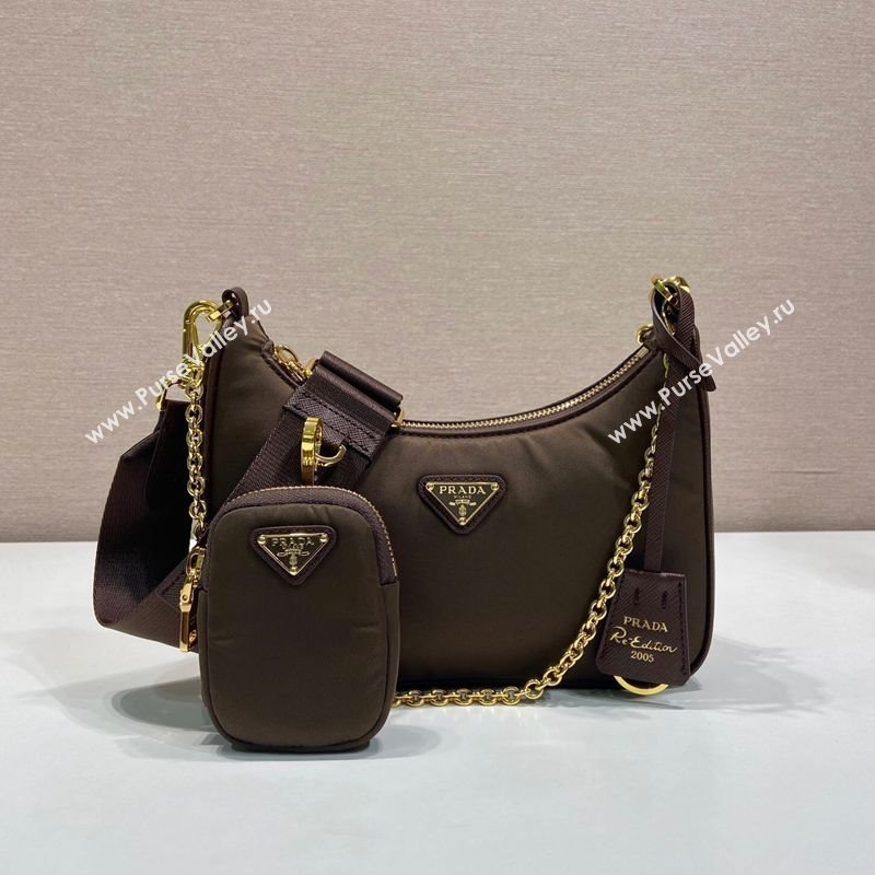 Prada Re-Edition 2005 Saffiano leather bag Burnt Brown 2025 1BH204 (YZ-251121130)