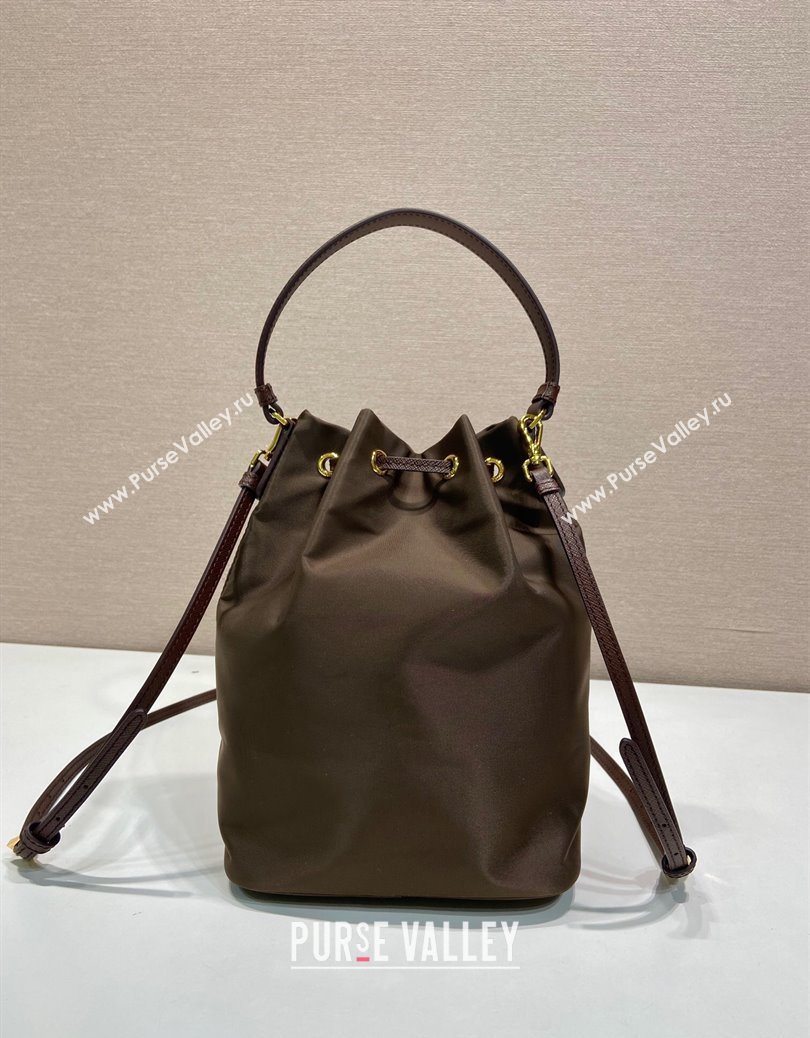 Prada Duet Re-Nylon bucket bag 1BH038 Burnt Brown 2025 (YZ-251121131)