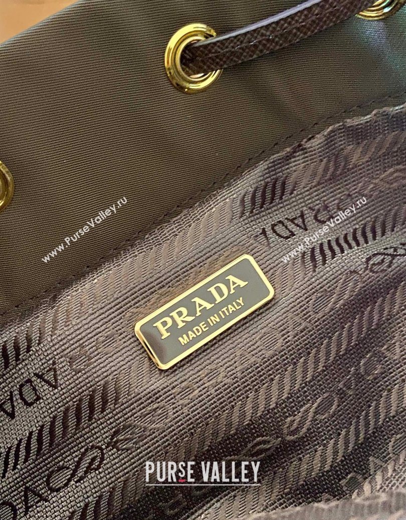 Prada Duet Re-Nylon bucket bag 1BH038 Burnt Brown 2025 (YZ-251121131)