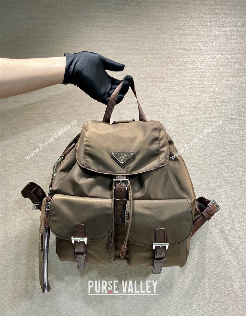 Prada Medium Re-Nylon Backpack Bag Burnt Brown 2025 1BZ811 (YZ-251121132)