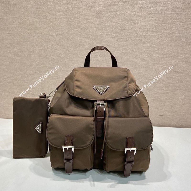 Prada Medium Re-Nylon Backpack Bag Burnt Brown 2025 1BZ811 (YZ-251121132)
