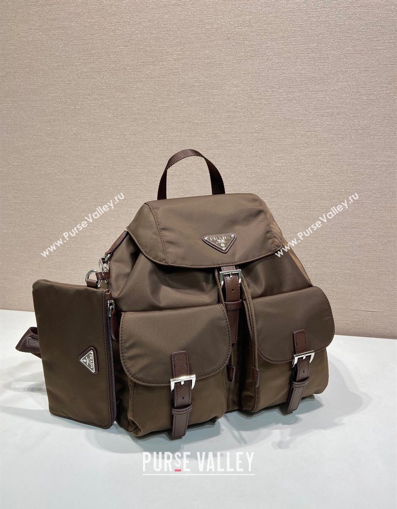 Prada Medium Re-Nylon Backpack Bag Burnt Brown 2025 1BZ811 (YZ-251121132)