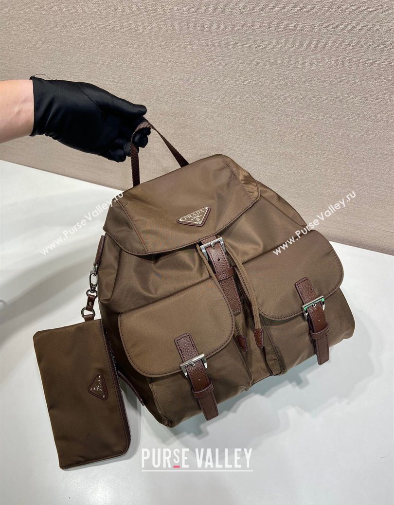 Prada Medium Re-Nylon Backpack Bag Burnt Brown 2025 1BZ811 (YZ-251121132)